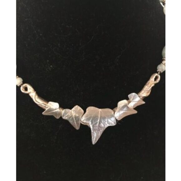 Necklace & Earring Set Light Blue Silver in Color - Picture 8 of 8